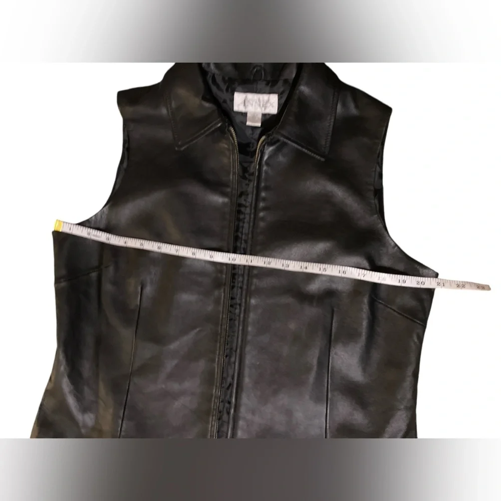 Vintage Casual Corner Black leather vest. size l. 1980’s-90 - Picture 8 of 12